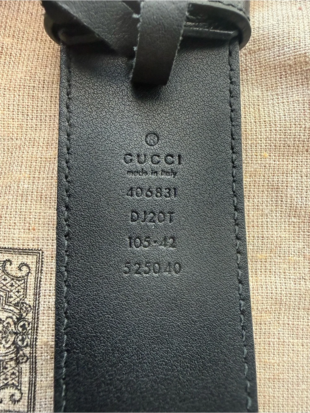 Gucci black leather